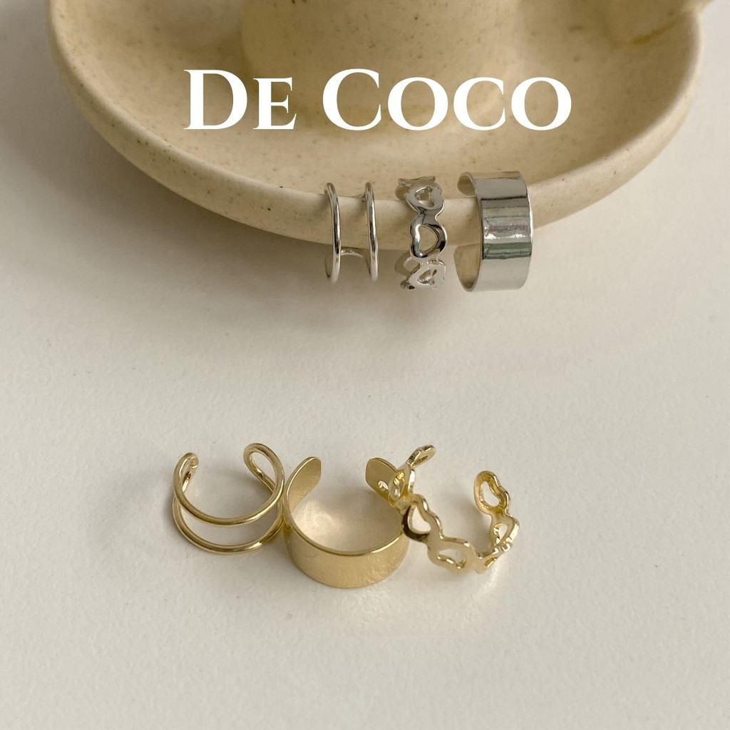 Khuyên kẹp vành tai De Coco (set 3 chiếc)