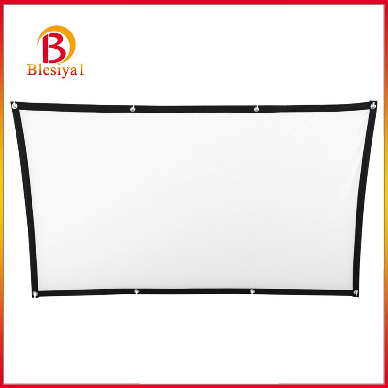 [BLESIYA1] Soft Projector Screen High Contrast Collapsible Hanging Hole Grommets 16:9