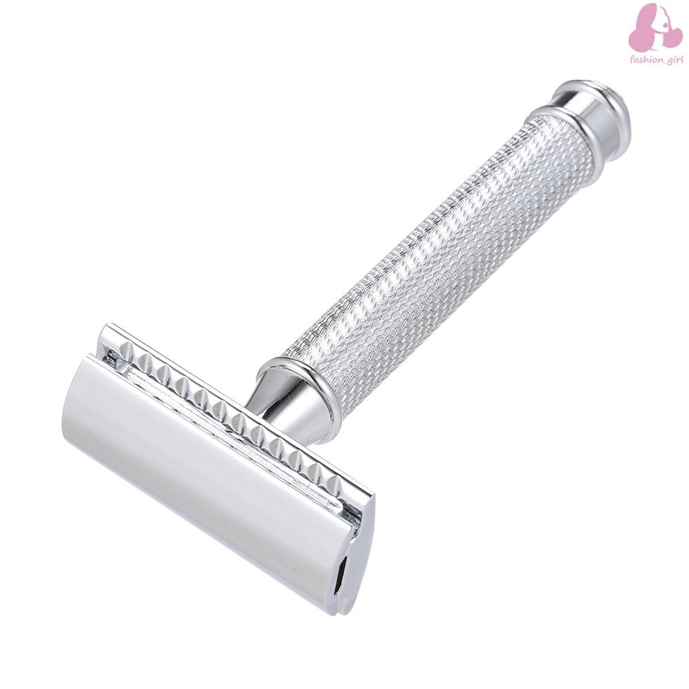 FAGI Double-edged Shaving Razor Set Safety Beard Razor with Shaving Razor Base Protective Cover Mustache Removal Shaving