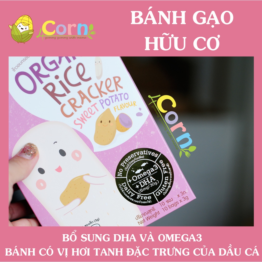 Bánh gạo ăn dặm Apple Monkey tập cầm nắm - Cho bé 6m+
