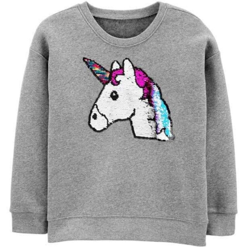 Áo nỉ  bé gái kim sa lật