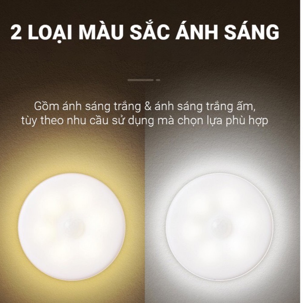 Đèn ngủ không dây , đèn LED dán tường cảm biến thông minh không dây sạc bằng USB ATILA SHOP