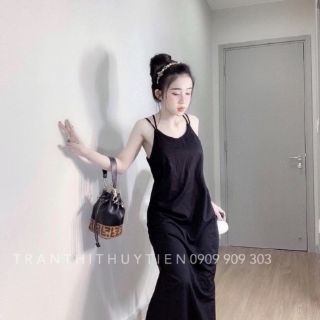 Váy maxi đan lưng xẻ chân cực đẹp