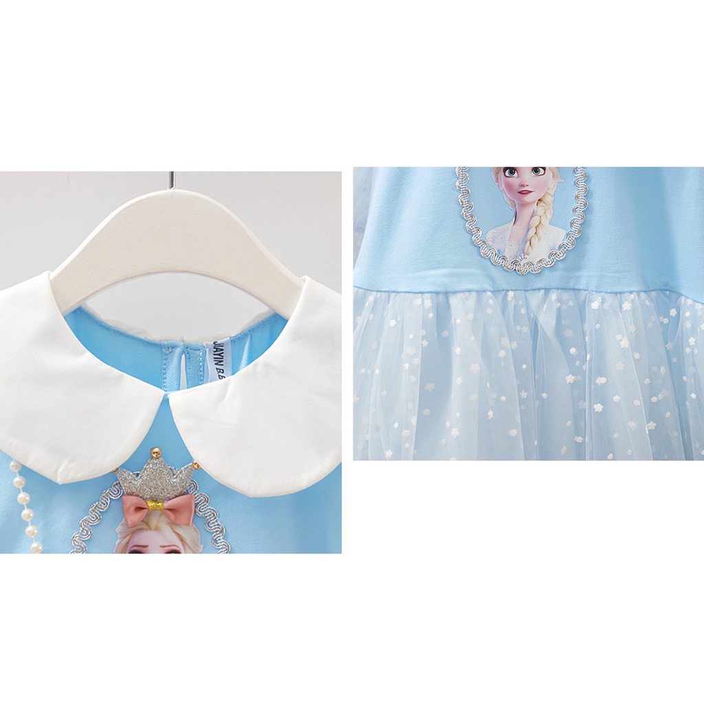 Váy bé gái 1-8 Tuổi Kiểu Công Chúa Thời Trang túi đeo chéo Mùa Hè Elsa Cho Bé Gái Trẻ em