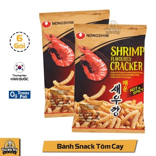 Combo 6 gói Bánh snack tôm cay nhập khẩu 75g