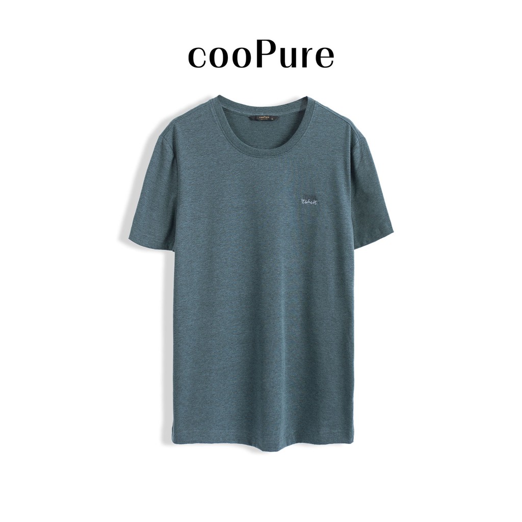 Áo phông nam cooPure Pine Green 100% cotton, hình thêu tinh tế NO.3135 (5 màu)