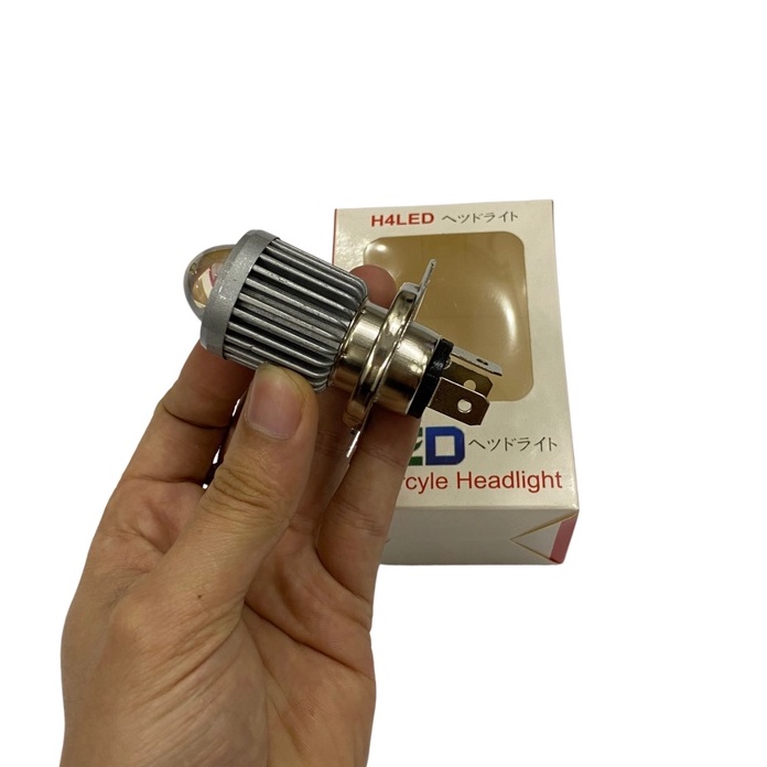 Đèn Led xe máy - Pha Bi Cầu 2 Màu Trắng - Vàng Chân M5 - H4 Lắp cho Oto và Xe máy Mẫu !