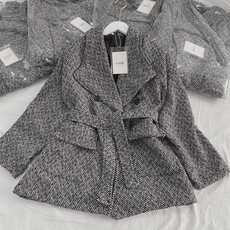 [FREESHIP - HÀNG LOẠI 1] ÁO DẠ XƯƠNG CÁ 2 LỚP KÈM ĐAI SIÊU CHẢNH | BigBuy360 - bigbuy360.vn