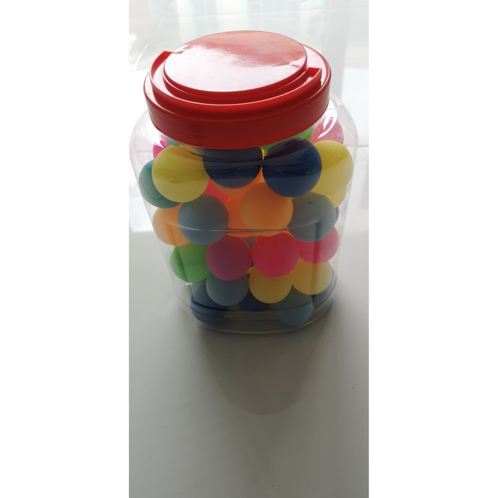 HỘP BANH BÓNG BÀN MÀU SẮC 60 QUẢ / 1 HỘP