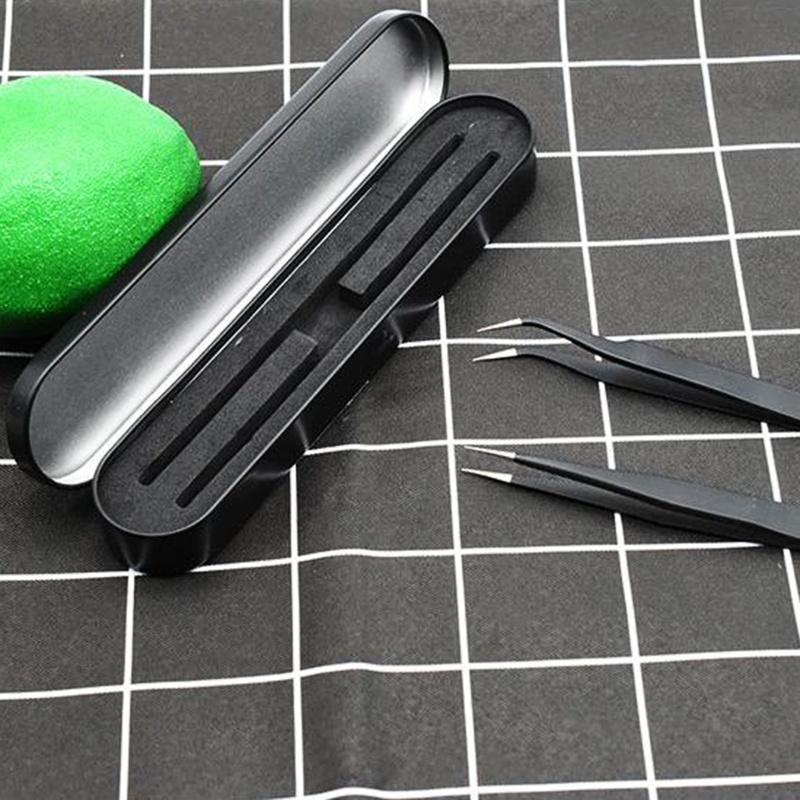 Set 2 Nhíp Gắp Lông Mi / Lông Mày Đầu Cong / Thẳng Độ Chính Xác Cao