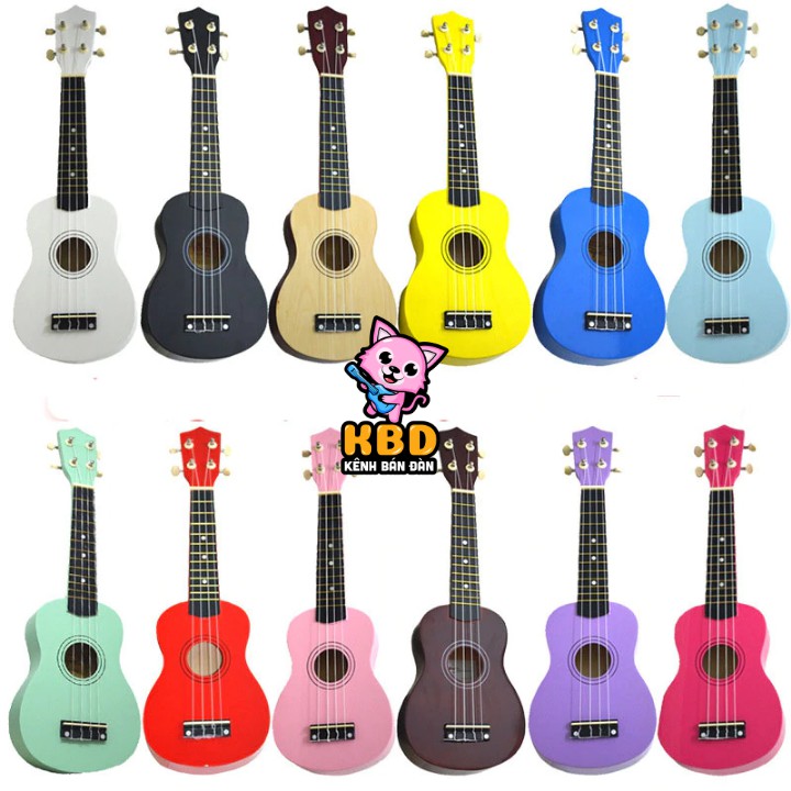 Đàn Ukulele Soprano KBD Nhiều Màu Giá Siêu Rẻ Bằng Gỗ 100%