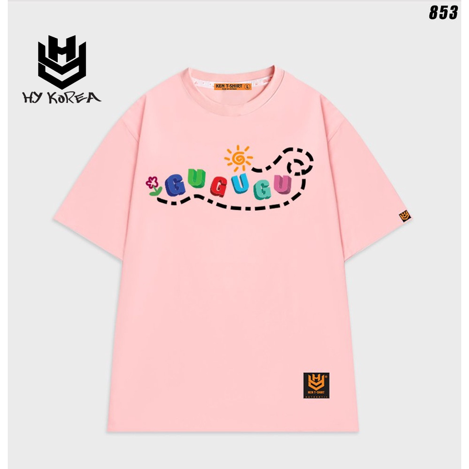 Áo thun form rộng nữ tay lỡ GuGuGu 853 HY KOREA