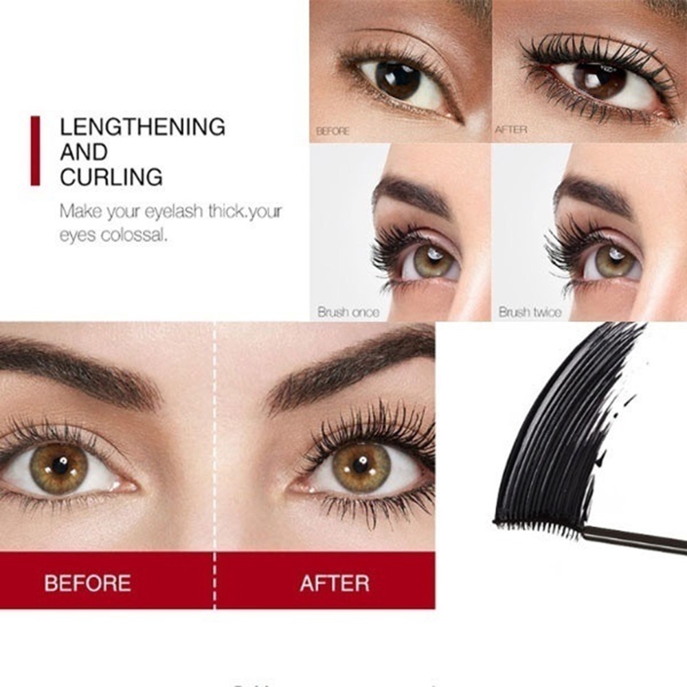 [Hàng mới về] Mascara QIBEST sợi tơ tằm 4D chuốt mi cong dày dài chống thấm nước lâu trôi