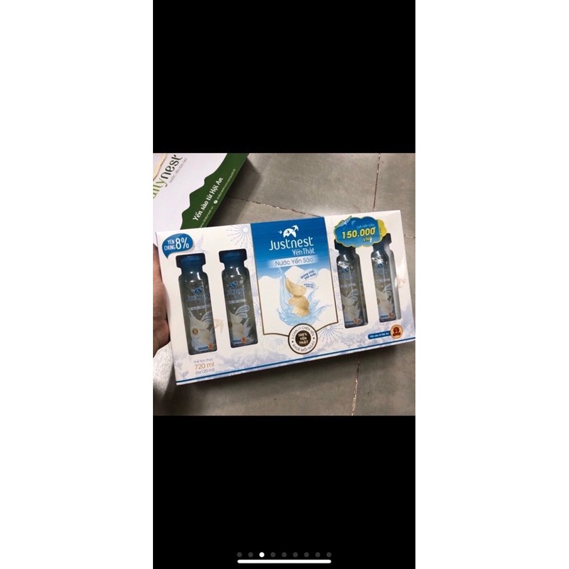 [Mã 66FMCGSALE hoàn 8% xu đơn 500K] NƯỚC YẾN THẬT JUSTNEST HỘP 6 CHAI (kèm túi giấy ) | BigBuy360 - bigbuy360.vn
