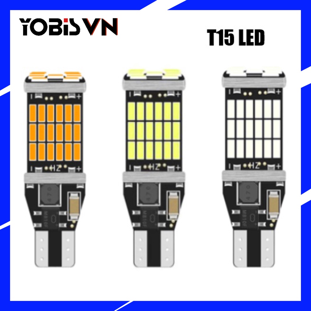 Đèn Led YOBIS T15 12-24V LED 4014 Đèn lùi, Đèn Phanh Cho Xe Tải, Xe Hơi