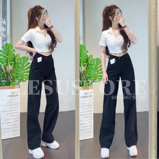 ( Có Video)  Áo Croptop Cổ Trụ PLO