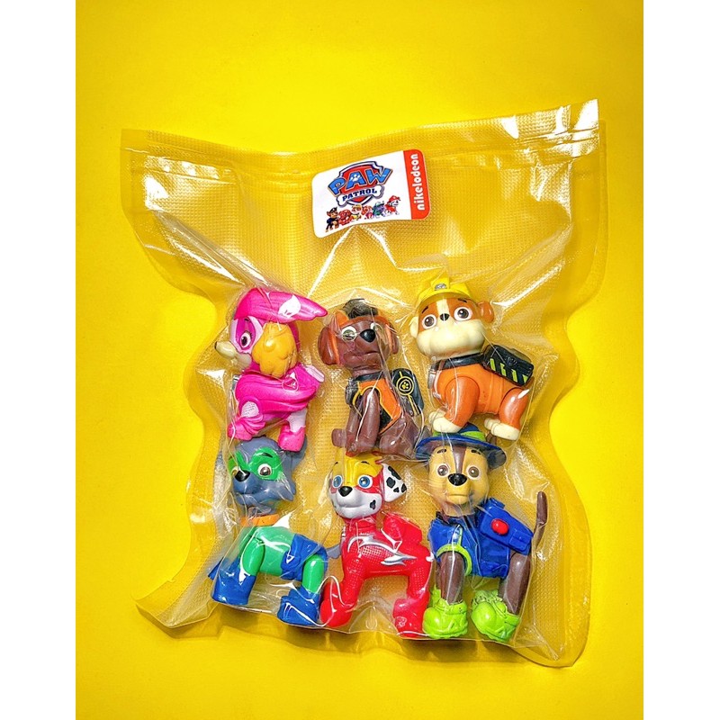 Bộ sưu tập 6 nhân vật chó cứu hộ Paw Patrol - Hàng chính hãng - Đủ 6 nhân vật Chase Skye Rubble Zuma Rocky Marshall