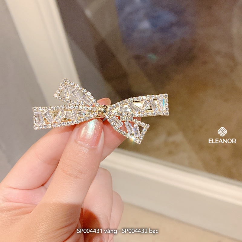 Kẹp tóc mái nữ Eleanor Accessories hình nơ đính đá phong cách Hàn Quốc phụ kiện tóc 4431