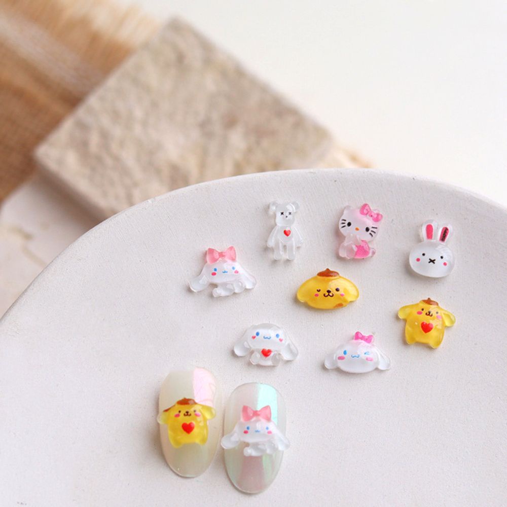 Set 20 phụ kiện đính móng trang trí nghệ thuật 3d nhiều mẫu xinh xắn dễ thương diy