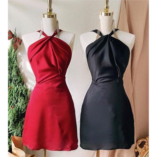 Đầm chéo cổ form ngắn