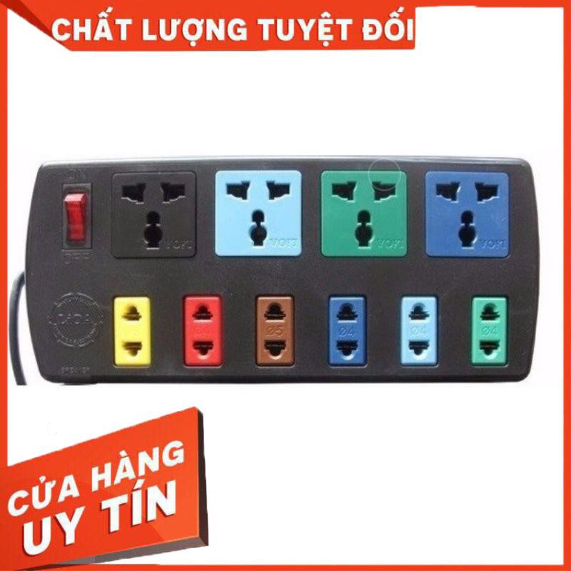 [FreeShip] Ổ cắm điện LIOA, 6 ổ, 10 ổ có công tắc, ~2000W, dây dài 3m/5m