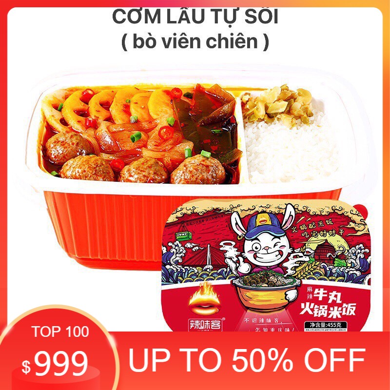 [SIÊU HOT] Cơm Lẩu Tự Sôi Trùng Khánh Siêu Cay - Hộp To 455gr