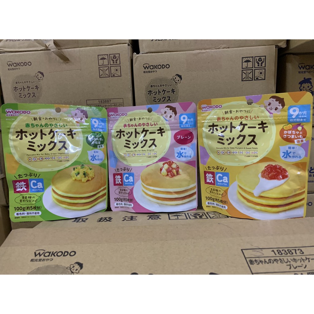 Bột làm bánh pancake/hotcake trộn sẵn Wakodo Cho bé 9m+