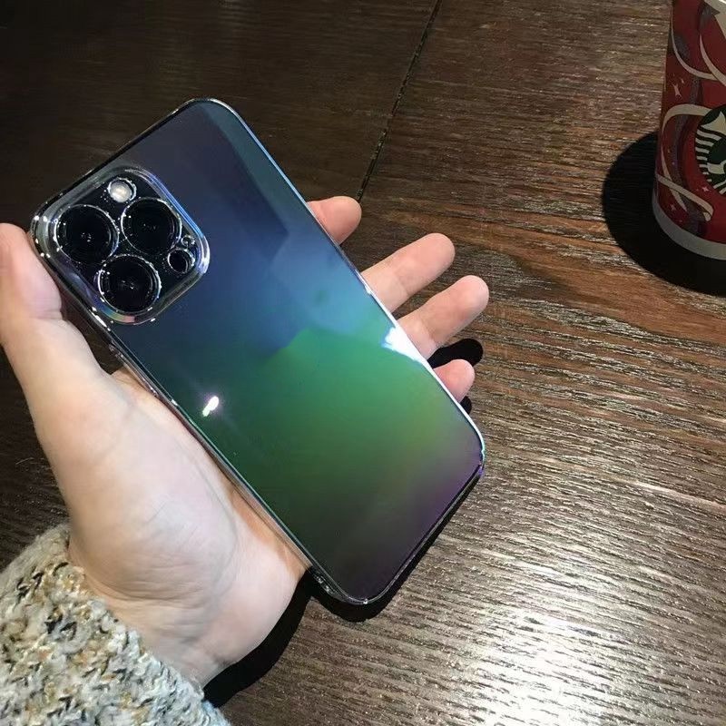 Ốp Điện Thoại iPhone 14 13 12 Pro max case ốp lưng điện thoại i phone 14 promax Dẻo Màu Cầu Vồng Laser Aurora Sang Trọng Cho iP 14 13 12 11  X XS max XR 7 8 Plus SE 2020