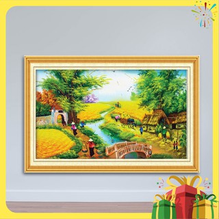 Tranh đồng quê Bắc Bộ đẹp TT954