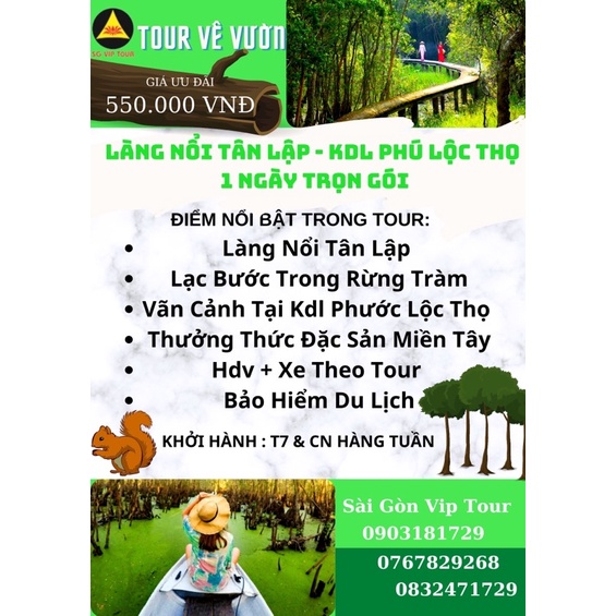 Tour du lịch trọn gói 1 ngày siêu tiết kiệm