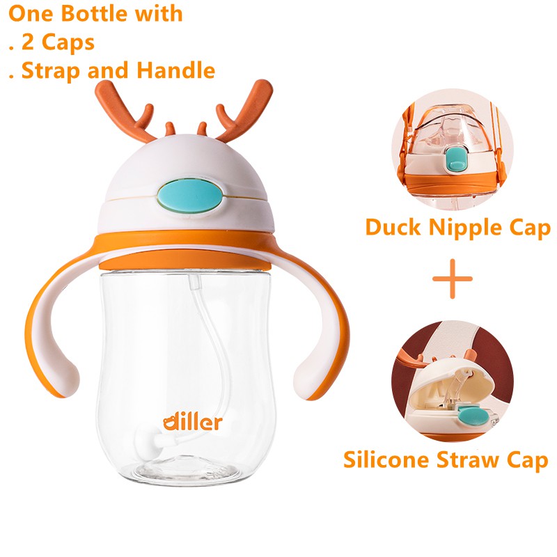 Bình nước Diller D-T4001làm từ nhựa Tritan không chứa Bpa 270ml cho bé uống sữa
