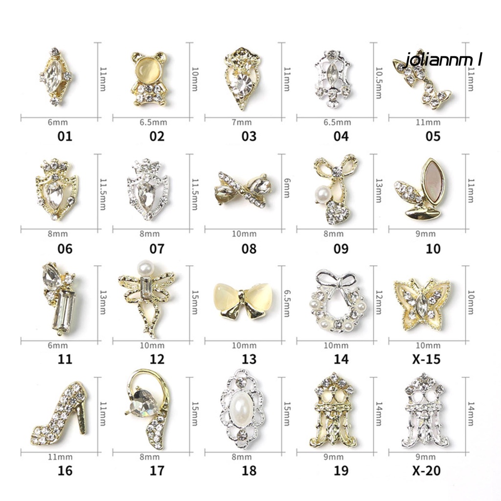 10 Phụ kiện trang trí móng tay làm từ hợp kim không phai phong cách vintage độc đáo