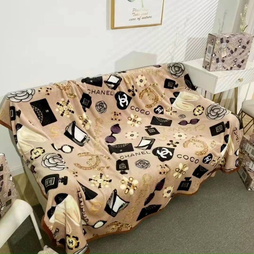 Mền văn phòng lông tuyết cao cấp, chăn du lịch chất tuyết nhung mềm mịn size 1m5x2m