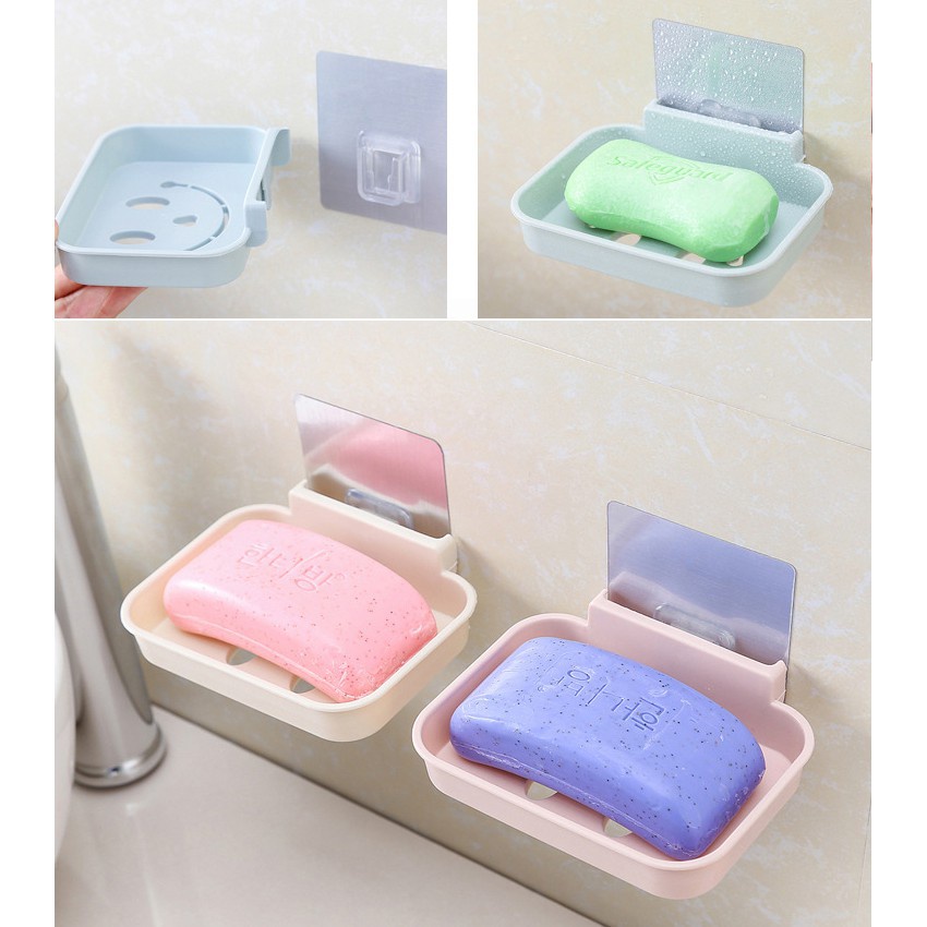 COMBO 2 Khay Để Xà Bông Dán Tường Hình Mặt Cười 2454 SHOP KHO TỔNG88