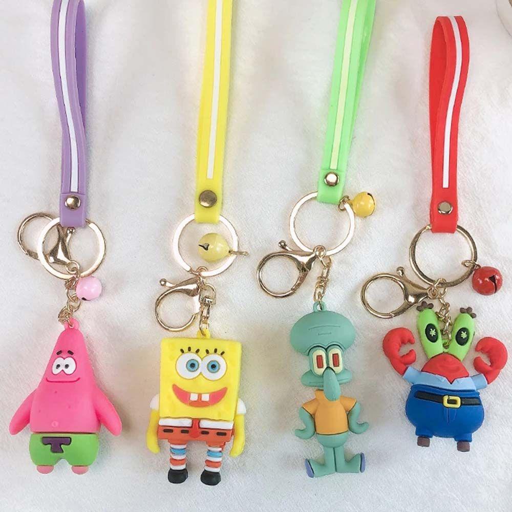 LANFY Móc Khóa Hình Chú Cua Hoạt Hình SpongeBob Đáng Yêu
