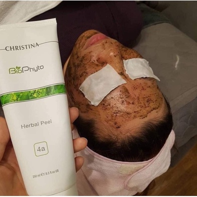 Mask tẩy da chết sạch sâu peel da loại bỏ mụn cám đầu đen Christina herbal peel 4A mask [Công ty]