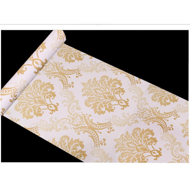 Decal giấy dán tường châu âu vàng