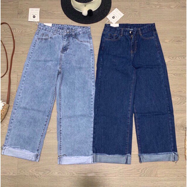 QUẦN JEANS NỮ ỐNG RỘNG OHS3200 | BigBuy360 - bigbuy360.vn