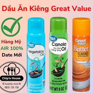 Dầu ăn kiêng great value nhiều vị cho người eat clean, gym, diet, keto, ăn kiêng, tiểu đường