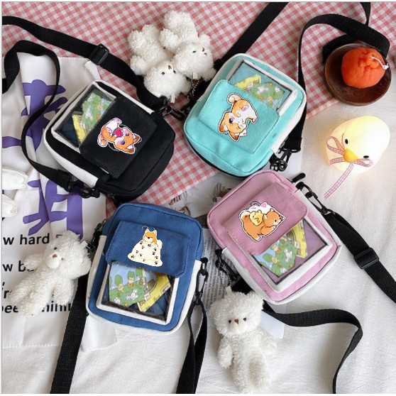 túi trong suốt shiba TCVII22 ita bag túi đeo chéo cute vintage dễ thương hot trend thần tượng hoạt hình idol