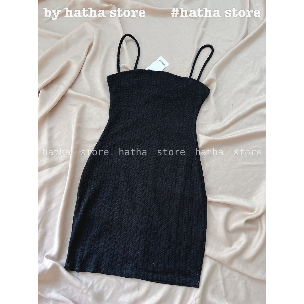 ĐẦM BODY THUN 2 DÂY BÔNG LÚA KÈM ẢNH THẬT FULL MÀU