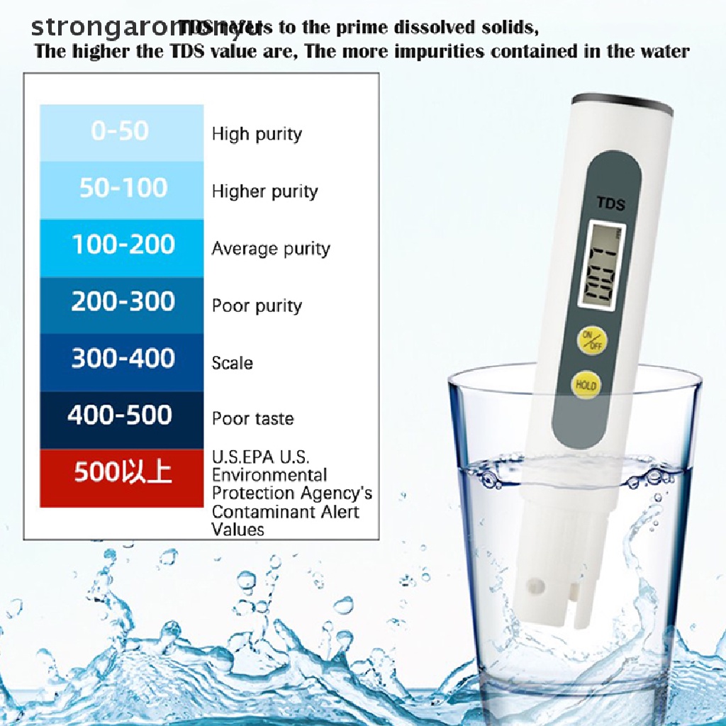 【YU】 0.01 Tds Ec PH Meter for Water Quality Digital PH Tester Pen with 0-14 PH Range .