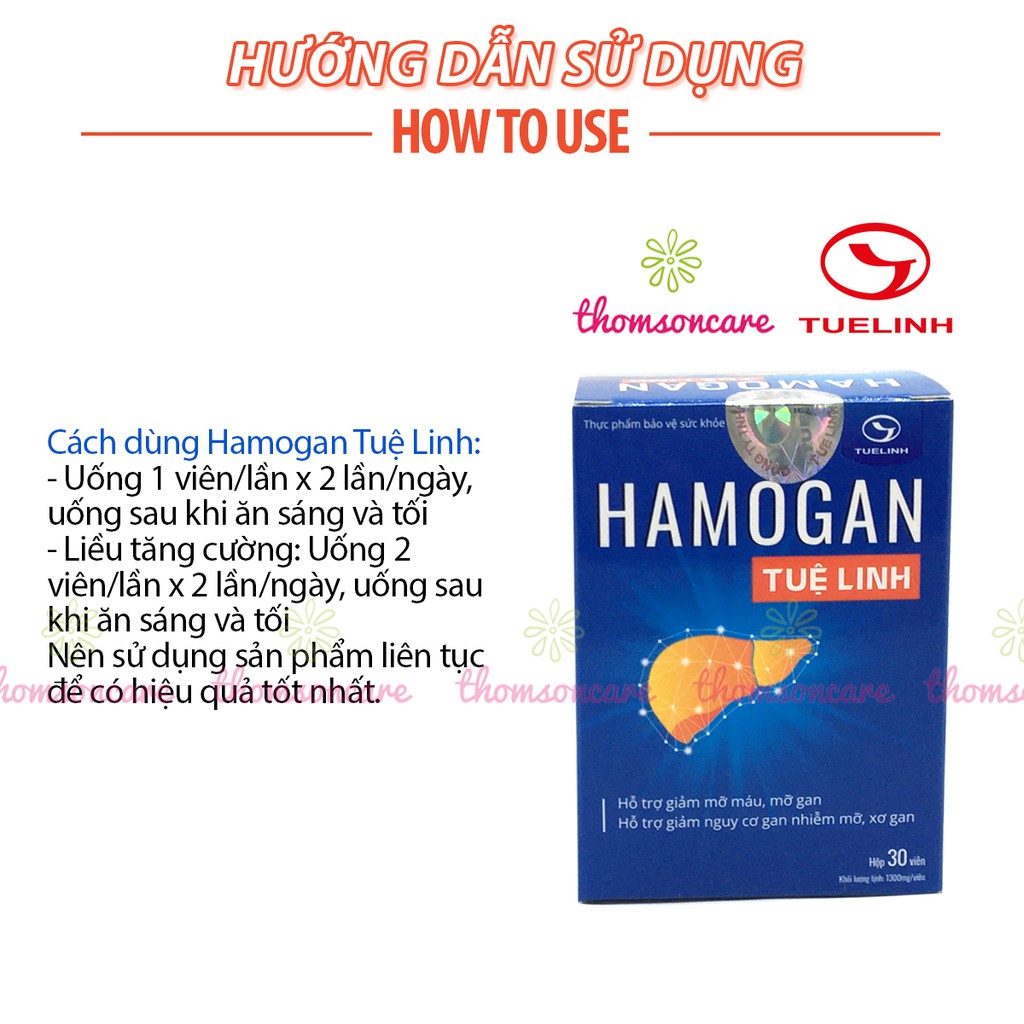 Hamogan Tuệ Linh hộp 30 viên - Hỗ trợ giải độc gan, giảm mỡ máu từ cà gai leo, lá sen và đậu nành