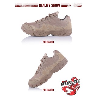 Giày boots lính buộc dây cổ thấp