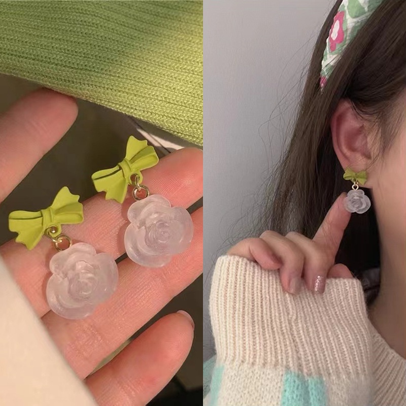 Đôi Khuyên Tai Hình Vuông / Trái Tim Thiết Kế Thời Trang Mới 2022