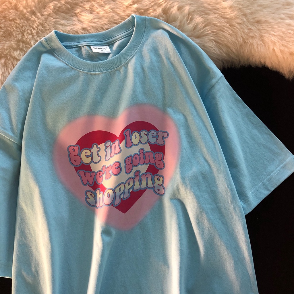 NRVP Áo Thun Mùa Hè Tay Cộc Oversize In Họa Tiết Phong Cách Hàn Quốc Cho Nam / Nữ