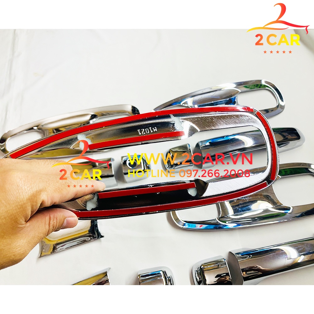 Ốp tay nắm, hõm cửa xe Toyota Land Cruiser Prado 2011-2021, mạ Crom cao cấp