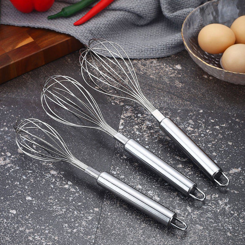 Hướng dẫn sử dụng Thép không gỉ Eggbeater Hỗn hợp tại nhà Cơm trứng Cake Cream Hairpin Kitchen Baking Tool