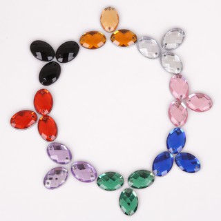 Set 50 hạt đá 2 lỗ hình Oval 10*14mm