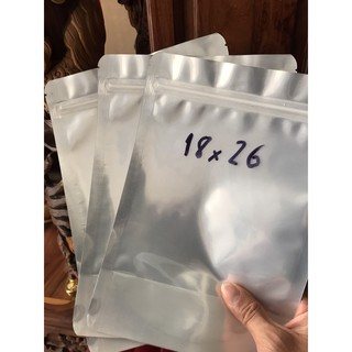 Tk1588 [Giá sỉ] TÚI ZIP BẠC 12X19cm (0.5KG TÚI ZIP 1 MẶT BẠC 1 MẶT TRONG)